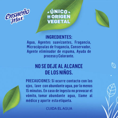 Suavizante de Telas Ensueño Max Zero Enjuague Frescura Azul 1.5L