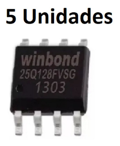 Imagem 3 de 4 de 25q128fvsg 25q128 Eprom Bios Ci Virgem 3.3v Winbond - 5 Pçs