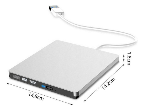 Unidade De Gravador De Dvd Óptico Usb 3.0 Para Macbook/windo