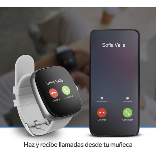 Smart Watch Bluetooth Touch, 1.6 , 22 Mm Color Plata