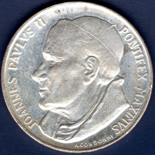 Medalla De Juan Pablo Ii Y Su Escudo Pontificio