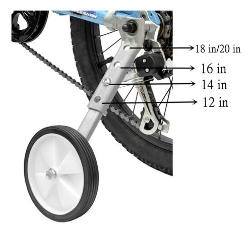 Homee - Ruedas De Entrenamiento Para Bicicleta Infantil (vel