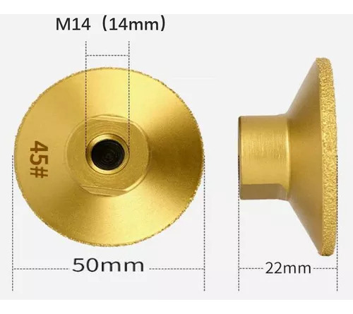 Bh Para Broca Diamantada Para Mármol Y Granito, 50 Mm De