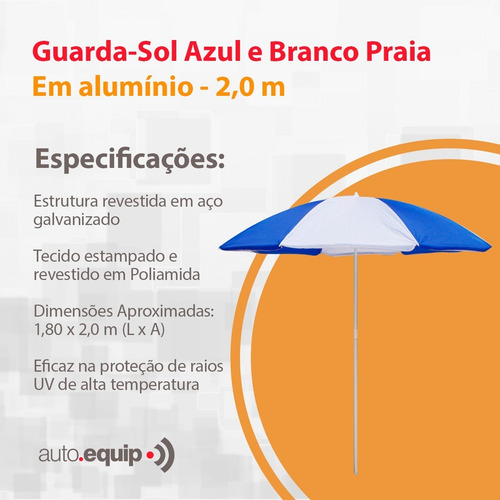 Imagem 10 de 10 de Guarda Sol Gigante 1,8 Metros Piscina Praia Pesca Gigante