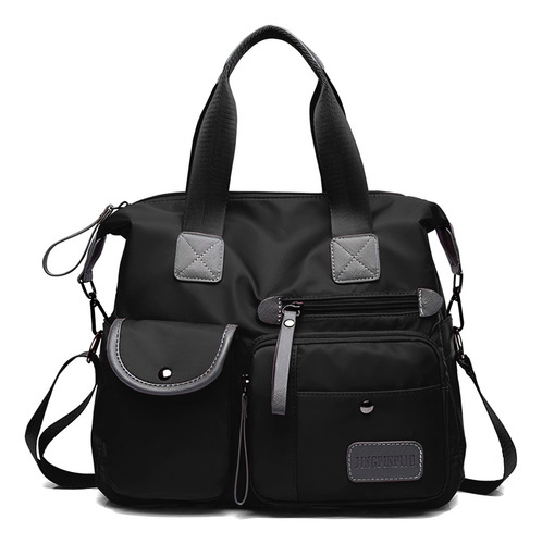 Bolso De Mano Para Mujer Bandolera Impermeable Crossbody Color Negro