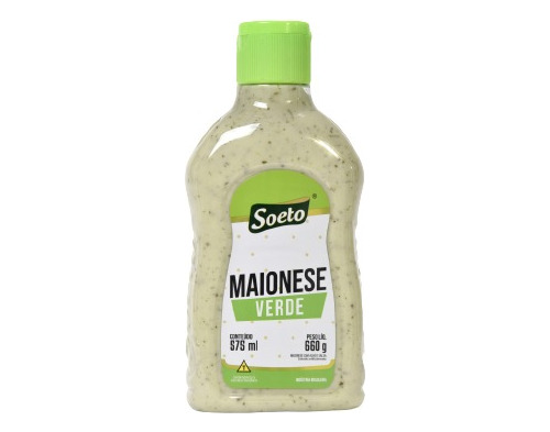 Maionese Verde Pronta Para Lanche Soeto 660g Zero Lactose