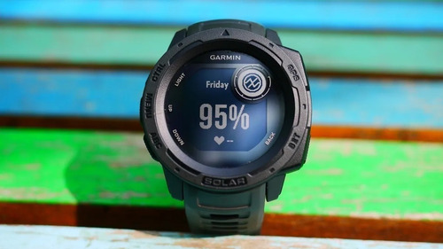 Smartwatch Garmin Solar Instinct Standard 0.9" caja 45mm de polímero reforzado con fibra graphite, malla graphite de silicona y bisel graphite de polímero reforzado con fibra