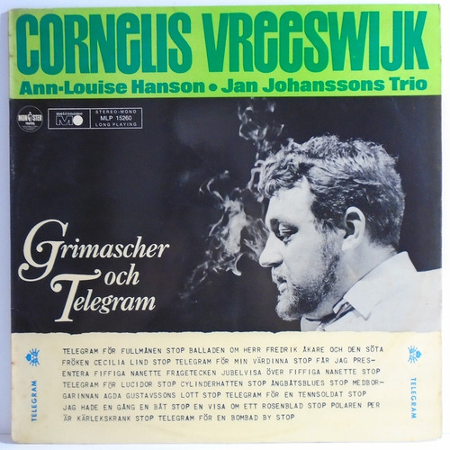 Cornelis Vreeswijk 1966 Grimascher Och Telegram Lp Suécia