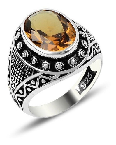 Anillo De Plata 925 Turco Piedra Zultanite Ovalo Para Hombre