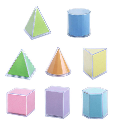 8 Piezas Transparentes 3d Formas Geométricas Montessori