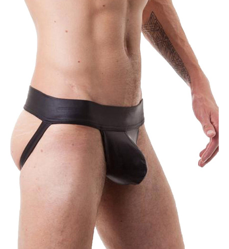 Tanga Doble Casual Transpirable De Cintura Baja De Cuero Sól