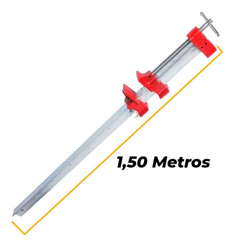 Sargento Barra Tee 1500mm Em Ferro Fundido Nodular