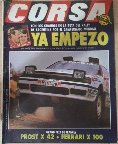 Revista Corsa Parabrisas N1253 Julio 1990 Para Colección