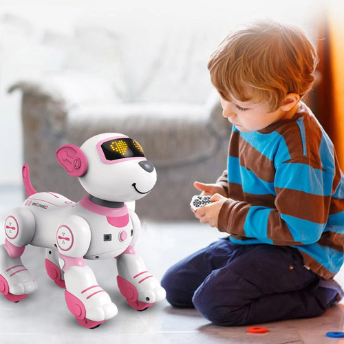 Robot Perro Juguete Para Niños Control Remoto Interactivo Color Rosa