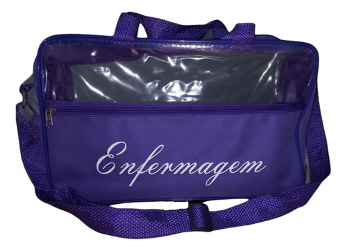 Bolsa Para Enfermagem Transparente E Preto Cor Roxo