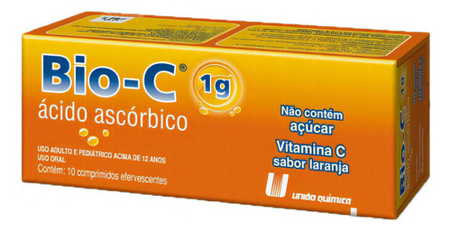 Vitamina C Efervecentes - Bio C 1gr 10cpr - Uniao Quimica