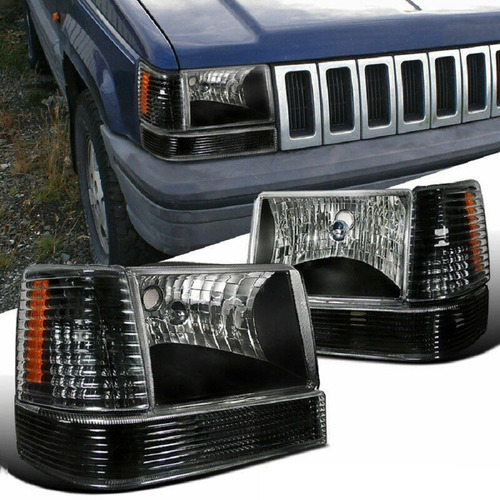 Jeep Grand Cherokee 1993 - 1998 Juego Faros De Fondo Negro