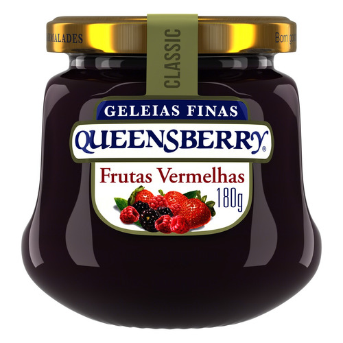 Geléia Queensberry Classic frutas vermelhas em vidro sem glúten 180 g