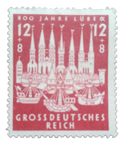 Alemania Reich 1943 800 Aniversario Lubeck