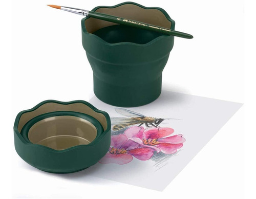 Faber-castell Vaso Plegable De Agua Para Acuarela Verde *sk