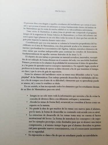 A7 Temas Selectos De Matemáticas, José M. Becerra Espinosa (Usado)