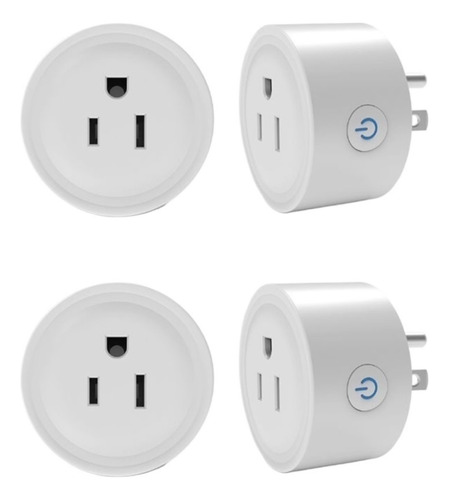 4 Pcs Wifi Smart Plug, Enchufe Inteligente Mini Outlets,