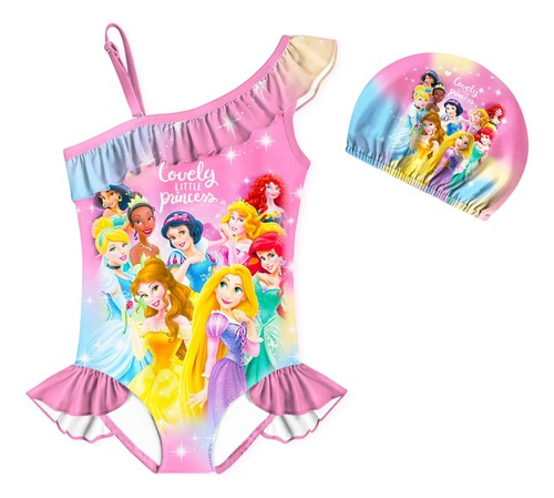 Qaqgood Traje De Baño De Princesa Para Niñas Pequeñas, Traje