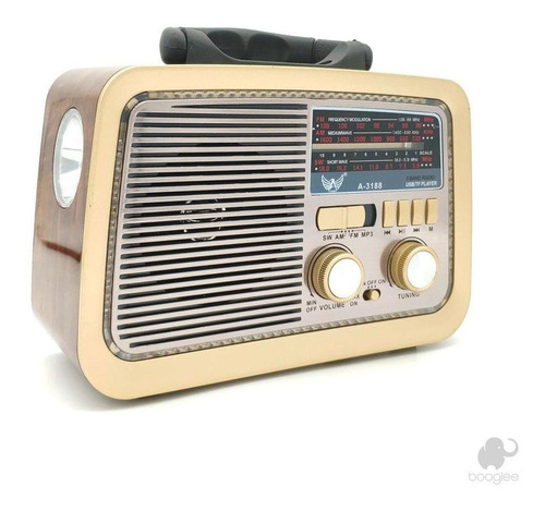 Rádio Vintage Retrô Am/fm Bluetooth - Booglee