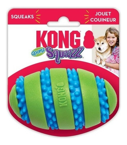 Balón Kong Squeezz Squeaks Mediano Para Perro Color Verde