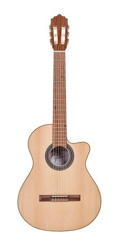 Guitarra Electroacústica Fonseca 40KEC para diestros natural guayubira brillante