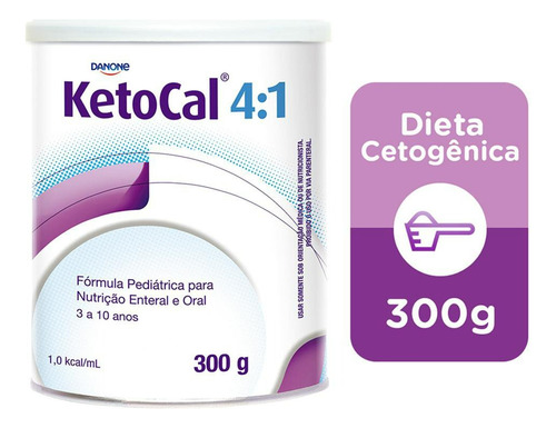 Fórmula Infantil Em Pó Sem Glúten Danone Ketocal 4:1 En Lata De 1 De 300g - 3 A 10 Anos