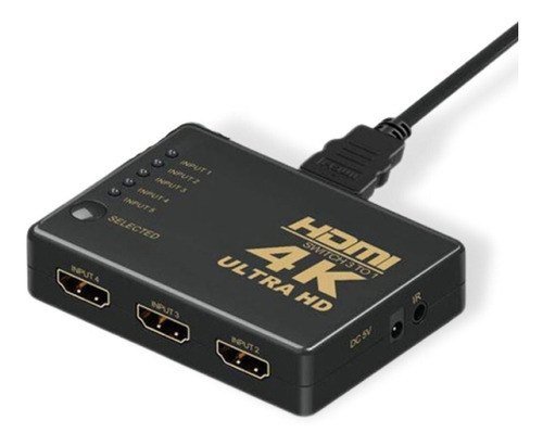 Switch Hdmi 5 X 1 Portas 4k Com Controle Remoto