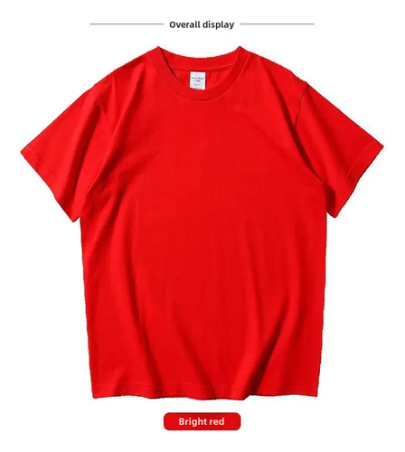 Camiseta De Verano De Manga Corta De Algodón Con Cuello Redo
