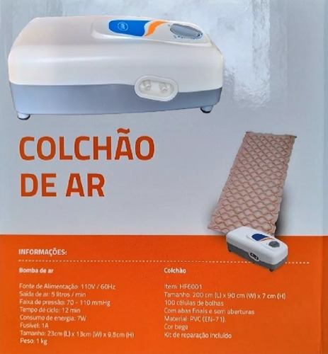 Imagem 3 de 4 de Colchão Pneumático Hospitalar Anti Escaras 110v Supermedy