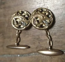 Comprar Antiguos Par De Gemelos De Cadena Oro Fix, Impecables, Sanos