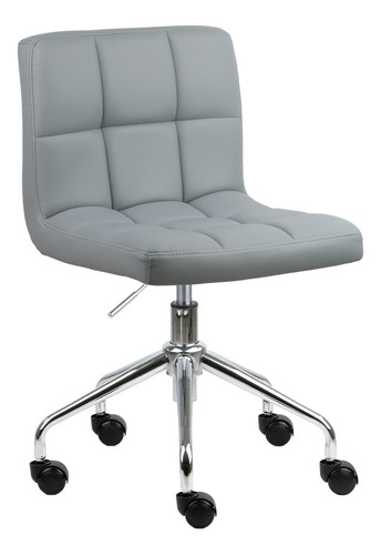 Cadeira Móveis MGM Noruega 002018 Cor Cinza-claro em couro PU