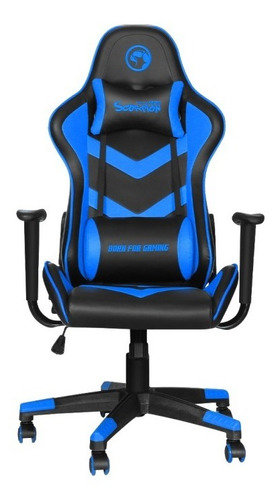 Silla Gamer Marvo Scorpion Ch106 150kg Lumbar Cervical Blue