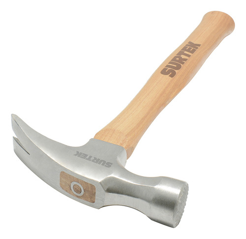 Martillo Uña Recta Cabeza Fresada Mango Madera 16 24 Oz