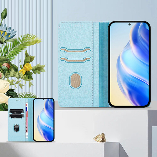 Funda Tipo Cartera De Piel Para La Serie Infinix Hot 50, Con Función Atril, A Prueba De Golpes, Ranuras Para Tarjetas, Lujosa Forma De Guijarros, Esti