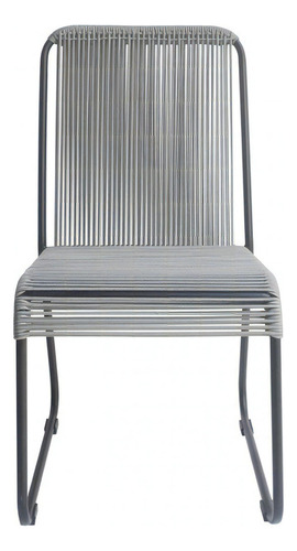 Silla De Comedor Drew - Gris Këssa Cdmx Color De La Estructura De La Silla Negro Diseño De La Tela Liso