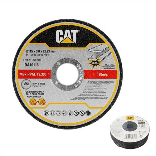 Disco Cat Corte Metal 115x3mm Eje De 7/8 Kit 10pzas Fubral 