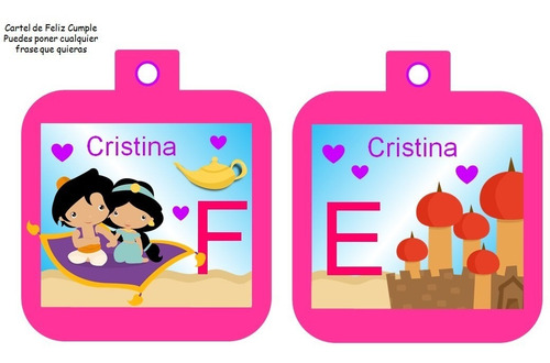 Imagen 6 de 6 de Kit Imprimible Aladdín Bebe Fiesta 3x1