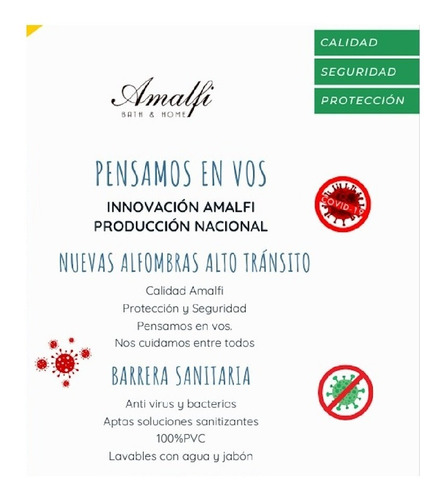 Imagen 2 de 2 de Alfombra Sanitaria Pvc Enrulado 40x58 Cm
