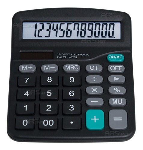 Calculadora De Mesa Comercial Escritório Loja Home Office Cor Preto