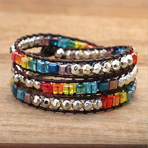 Ygline Pulseira De Couro Multicamadas Estilo Boêmio Feita À