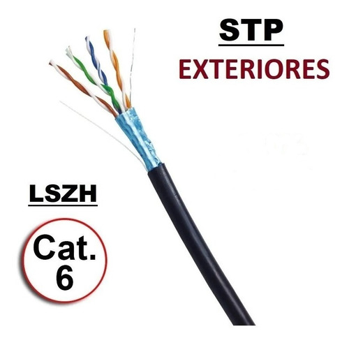 Imagen 1 de 5 de Cable Internet, Stp ,  Red , Exterior, Cat 6 Cobre