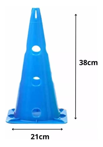 Set De 10 Conos 38cm Con Orificio Entrenamiento /trafico