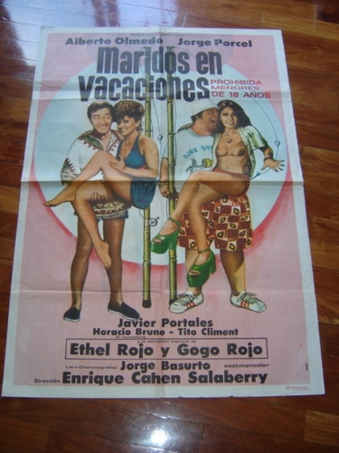 Afiche De Cine Maridos En Vacaciones Olmedo Porcel Gogo