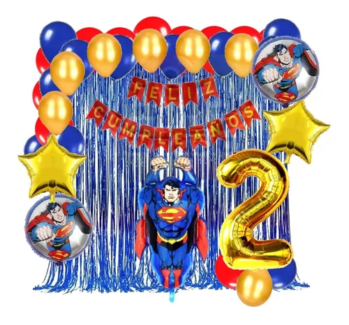 Globos Superman Kit Decoración Cumpleaños