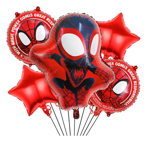 Kit Fiesta Spiderman Globos De Cumpleaños Decoración